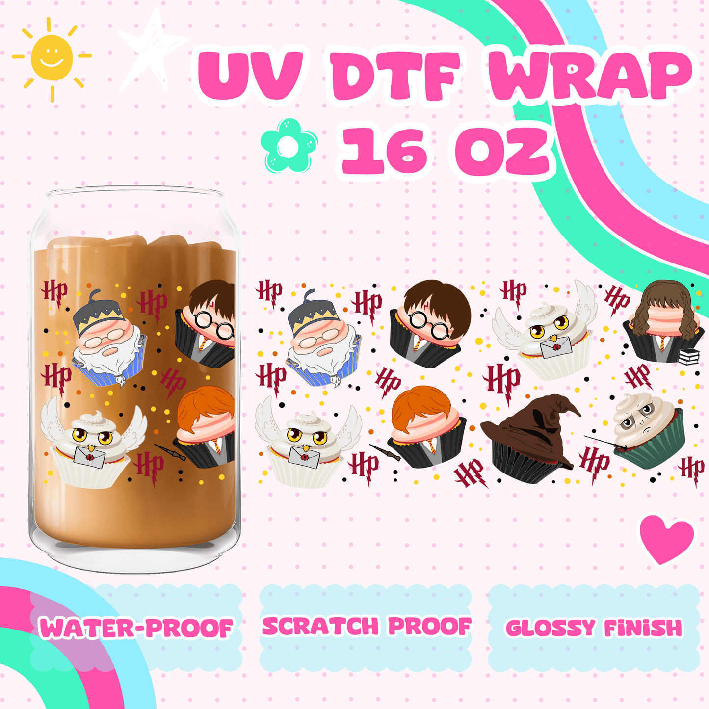 HARRY P CUPCAKES- UV DTF