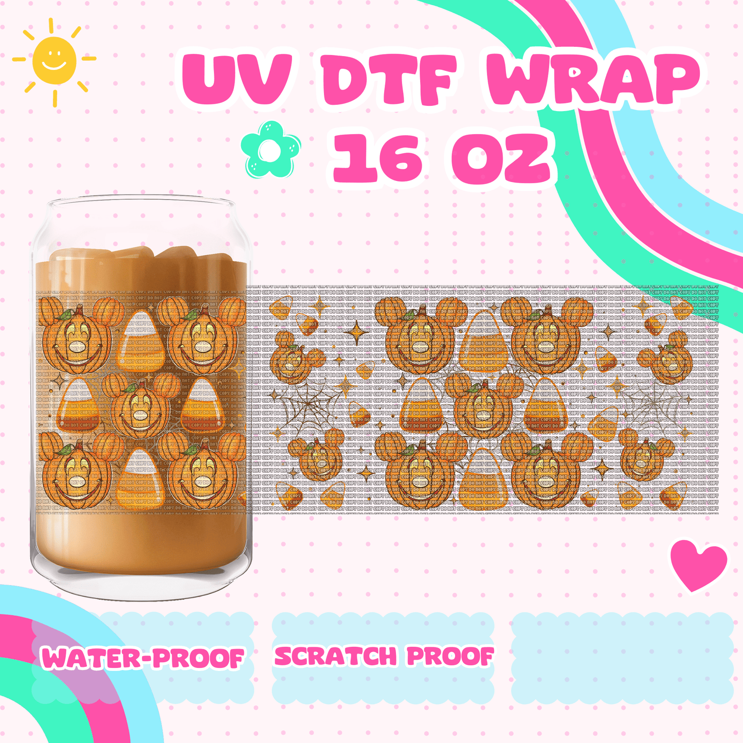 PUMPKIN CANDY CORNS- UV DTF