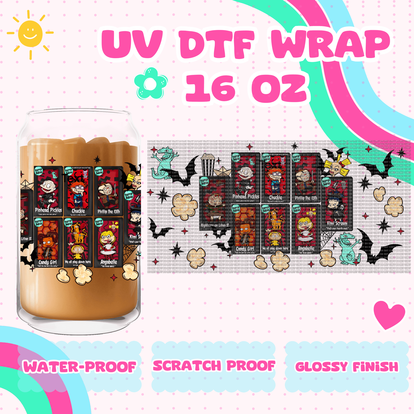 RUGRATS SPOOKY CARDS- UV DTF