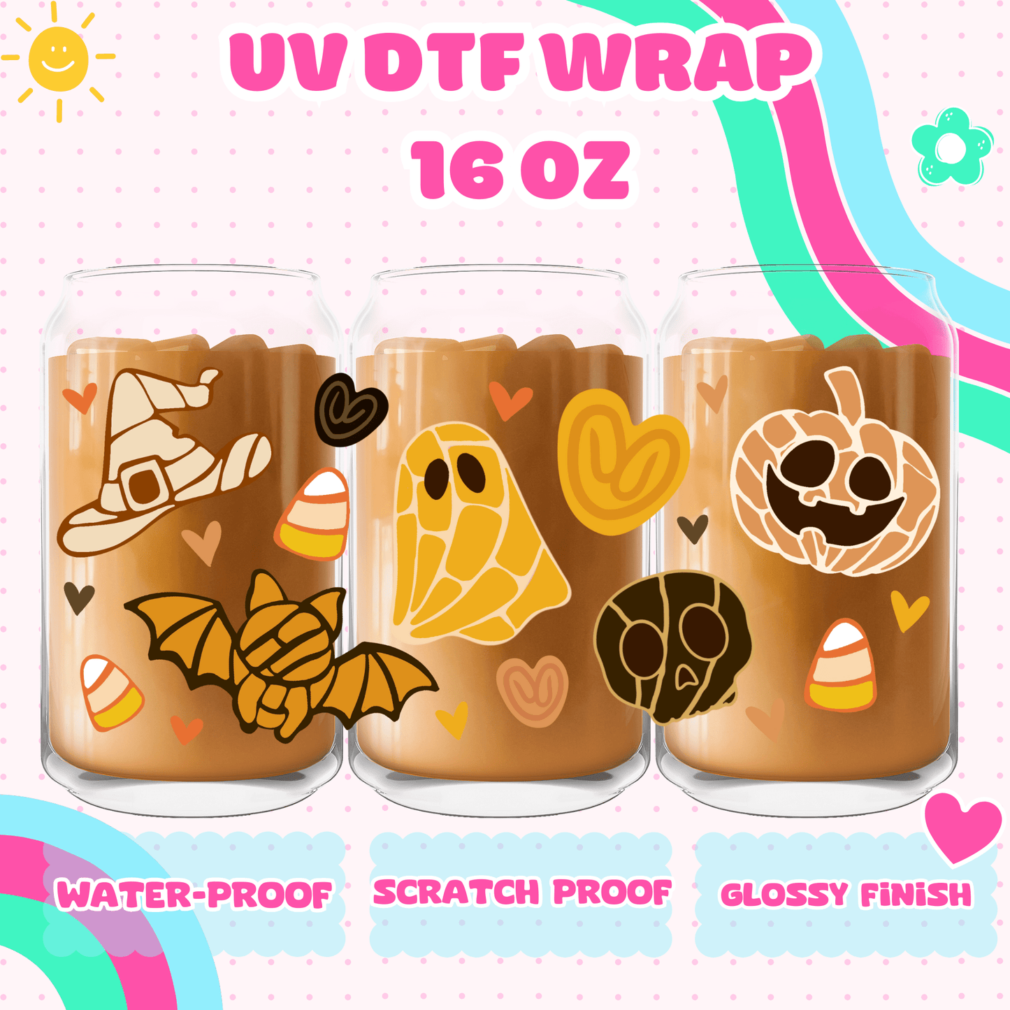 spooky conchas-uv dtf