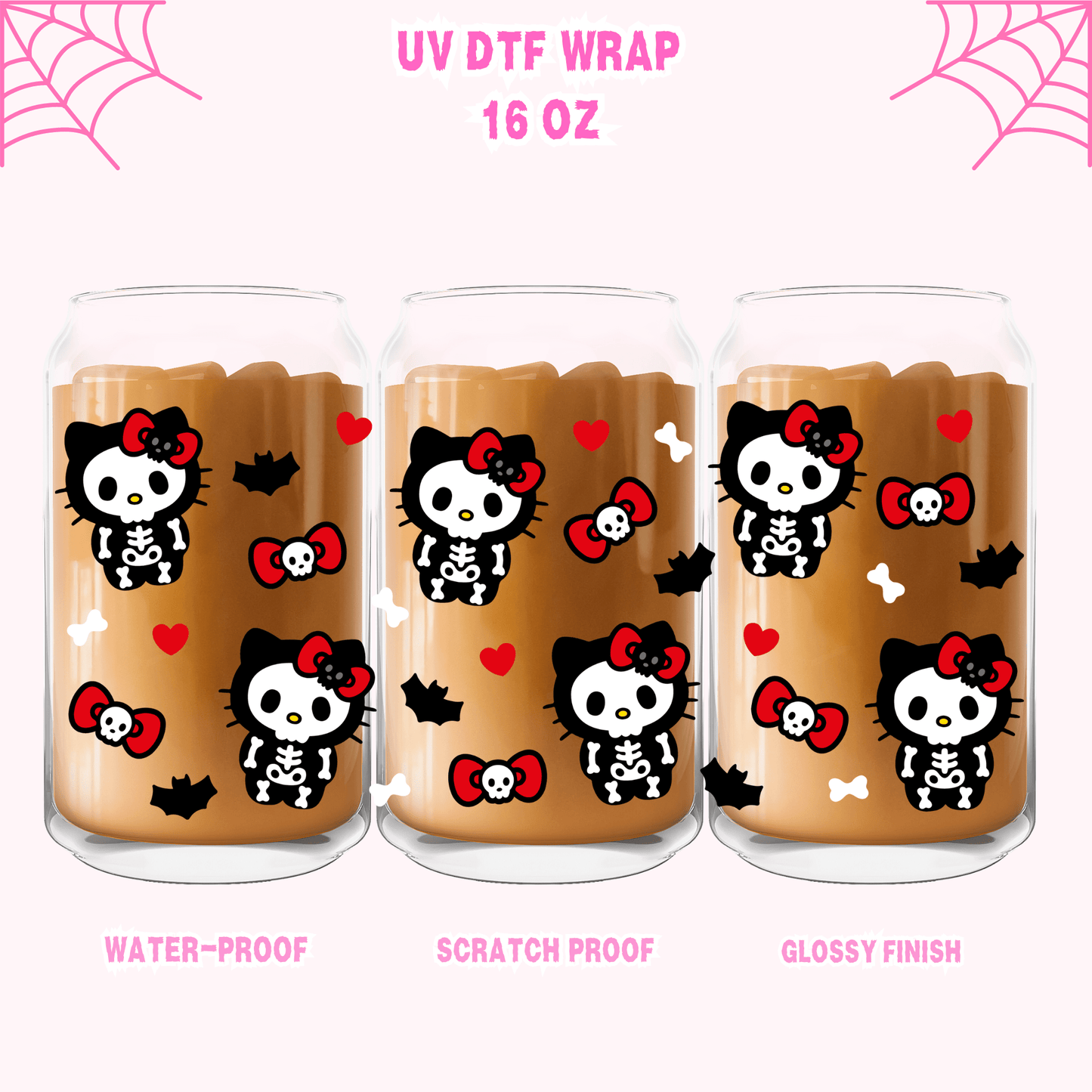 SKELLY KITTY- UV DTF