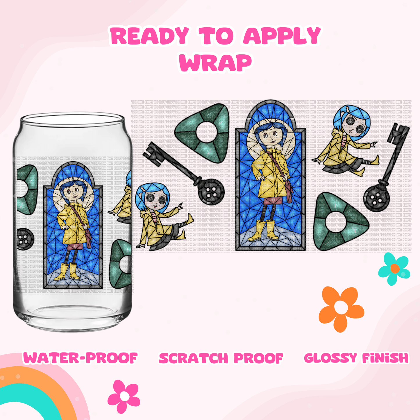UV DTF STAINED GLASS CORALINE