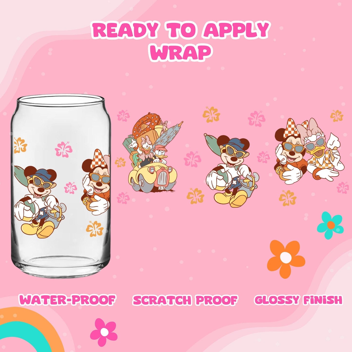 UV dtf | glass can wrap | libbey glass wrap - Beach time