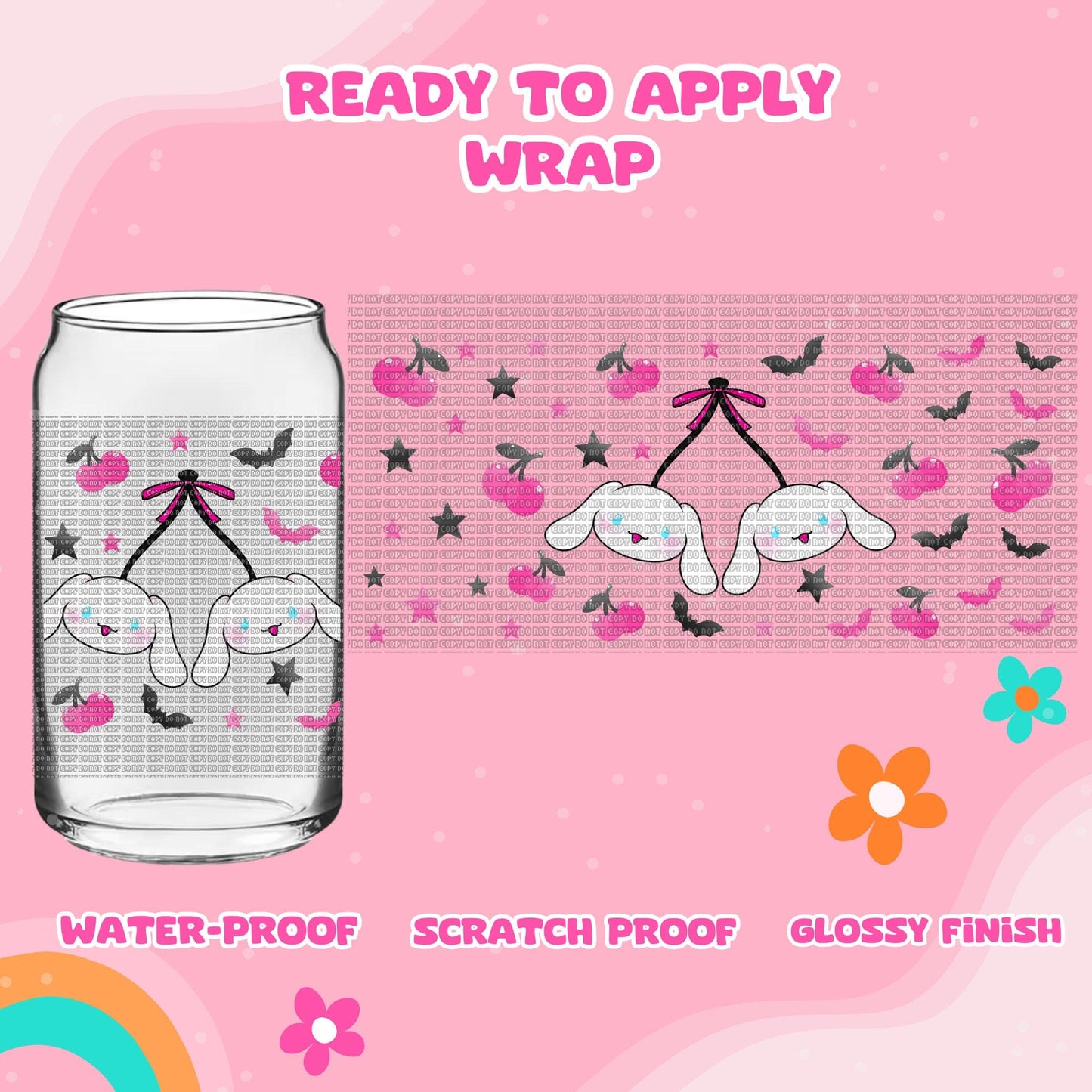 UV dtf | glass can wrap | libbey glass wrap spooky cinna cherry