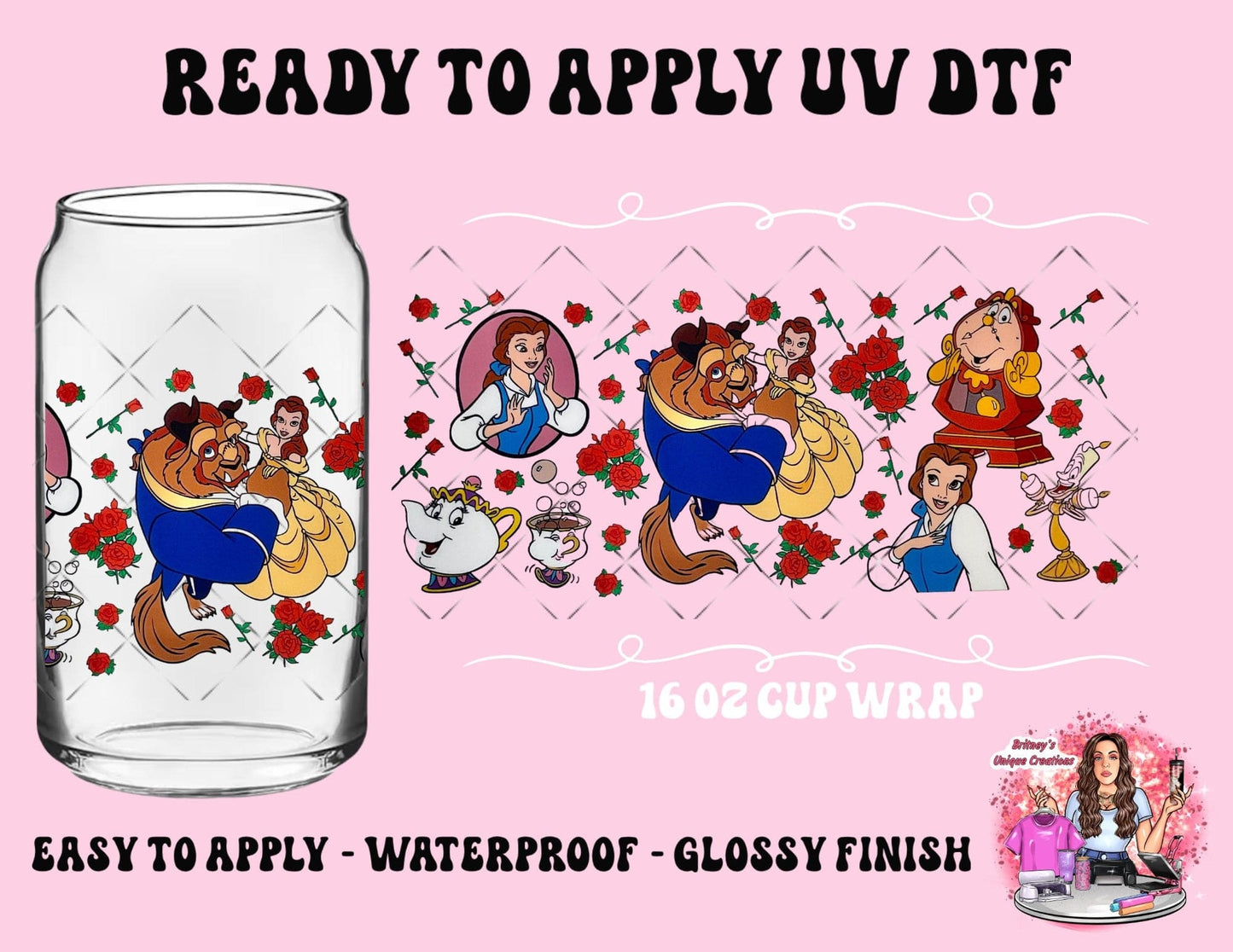 UV dtf | glass can wrap | libbey glass wrap