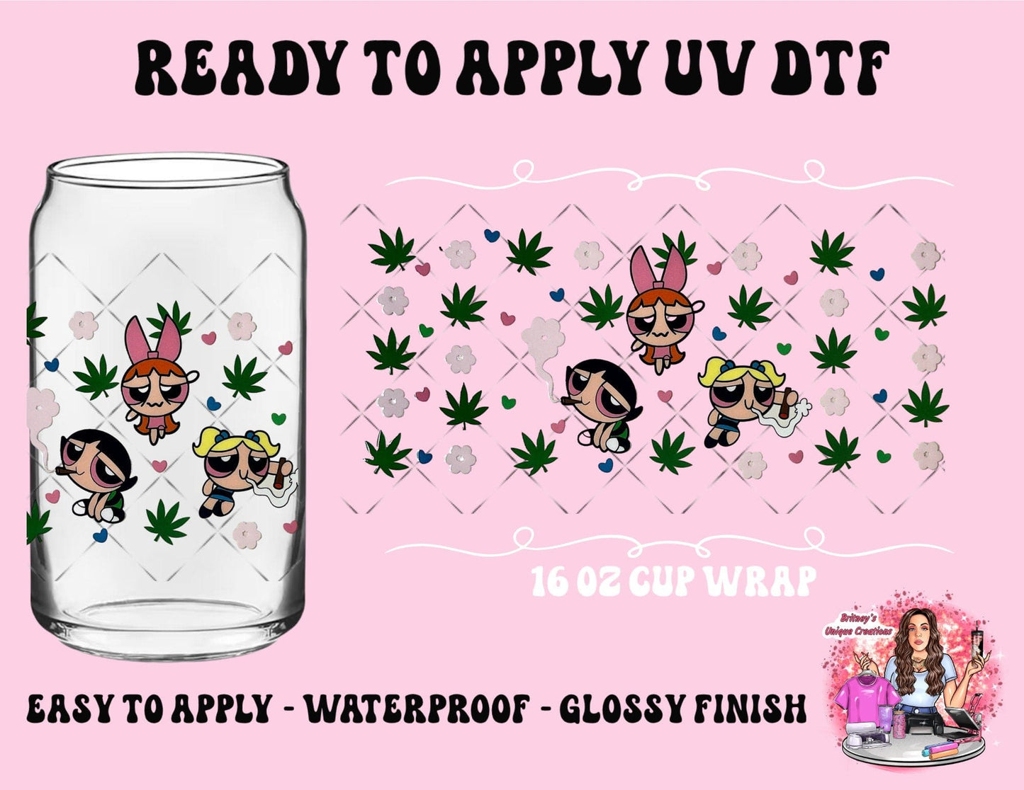 UV dtf | glass can wrap | libbey glass wrap