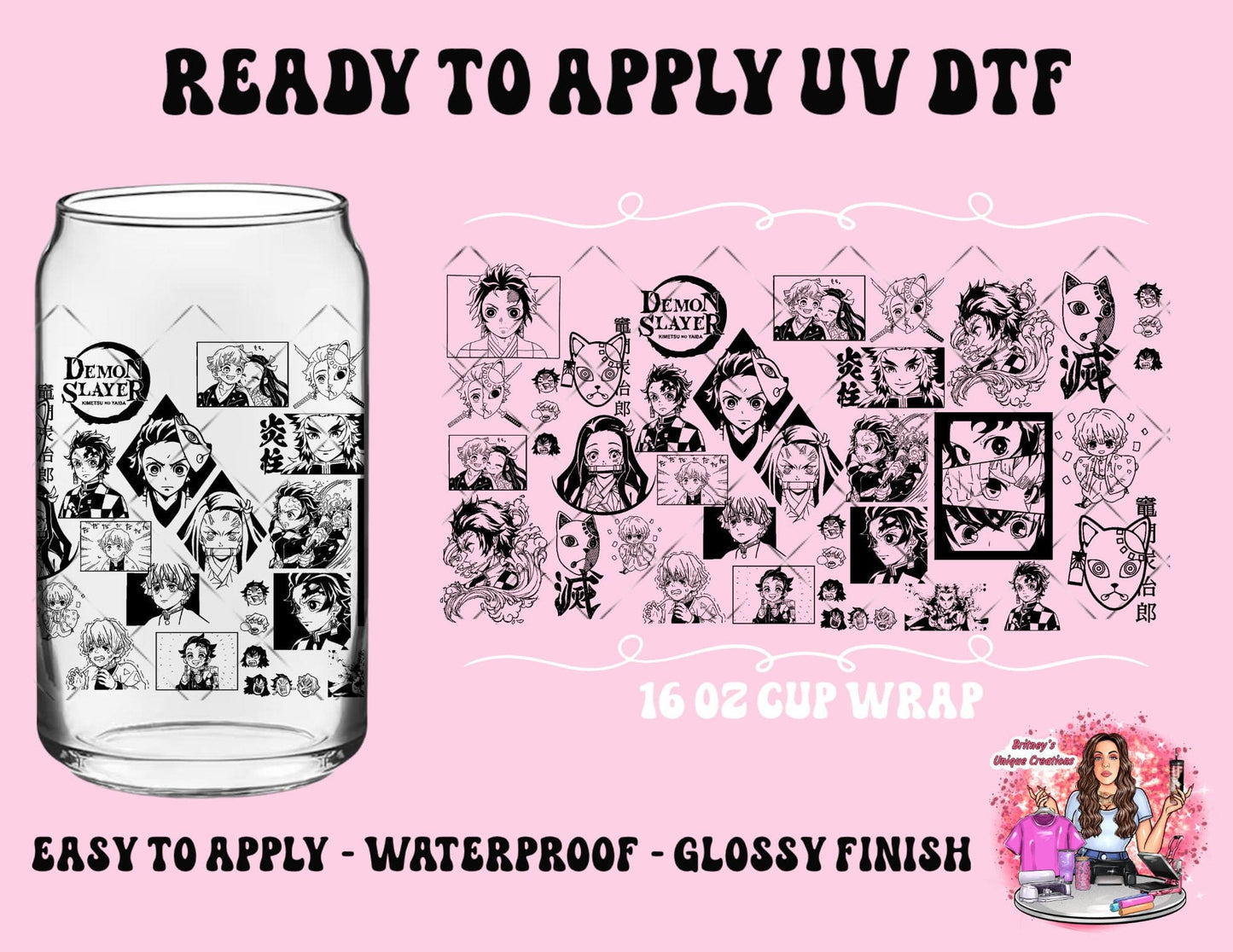 UV dtf | glass can wrap | libbey glass wrap