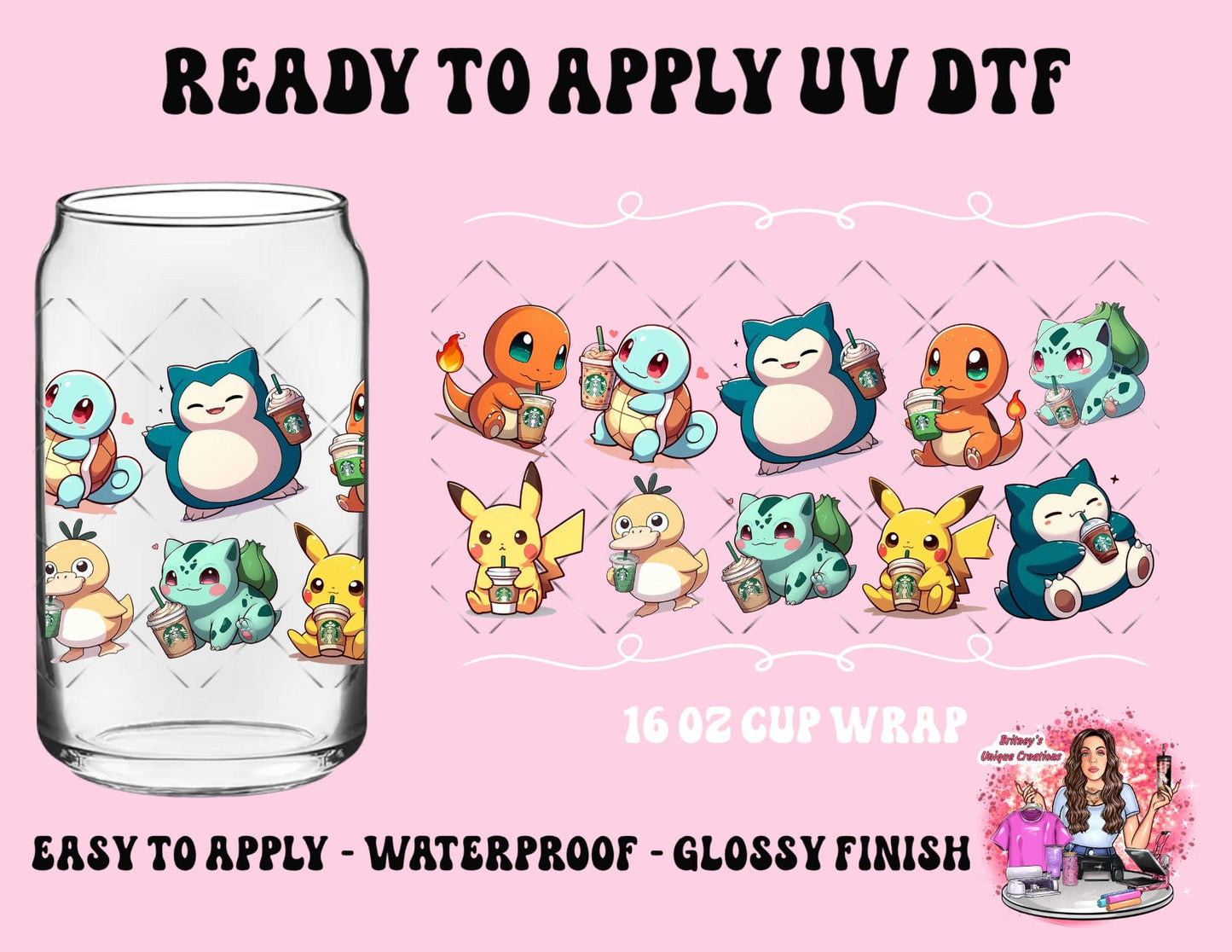 UV dtf | glass can wrap | libbey glass wrap poke starbs