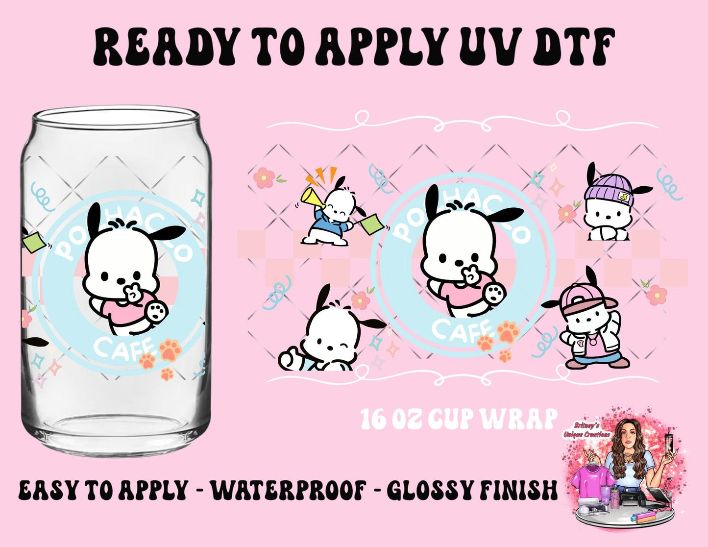 UV dtf | glass can wrap | libbey glass wrap poch