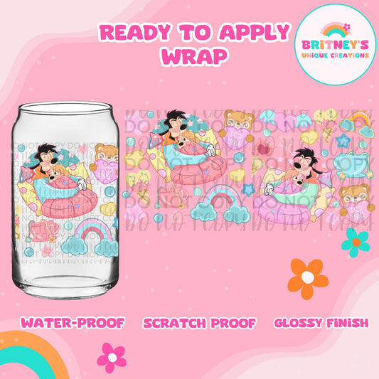 UV dtf | glass can wrap |  libbey glass wrap- max + Roxanne lovers