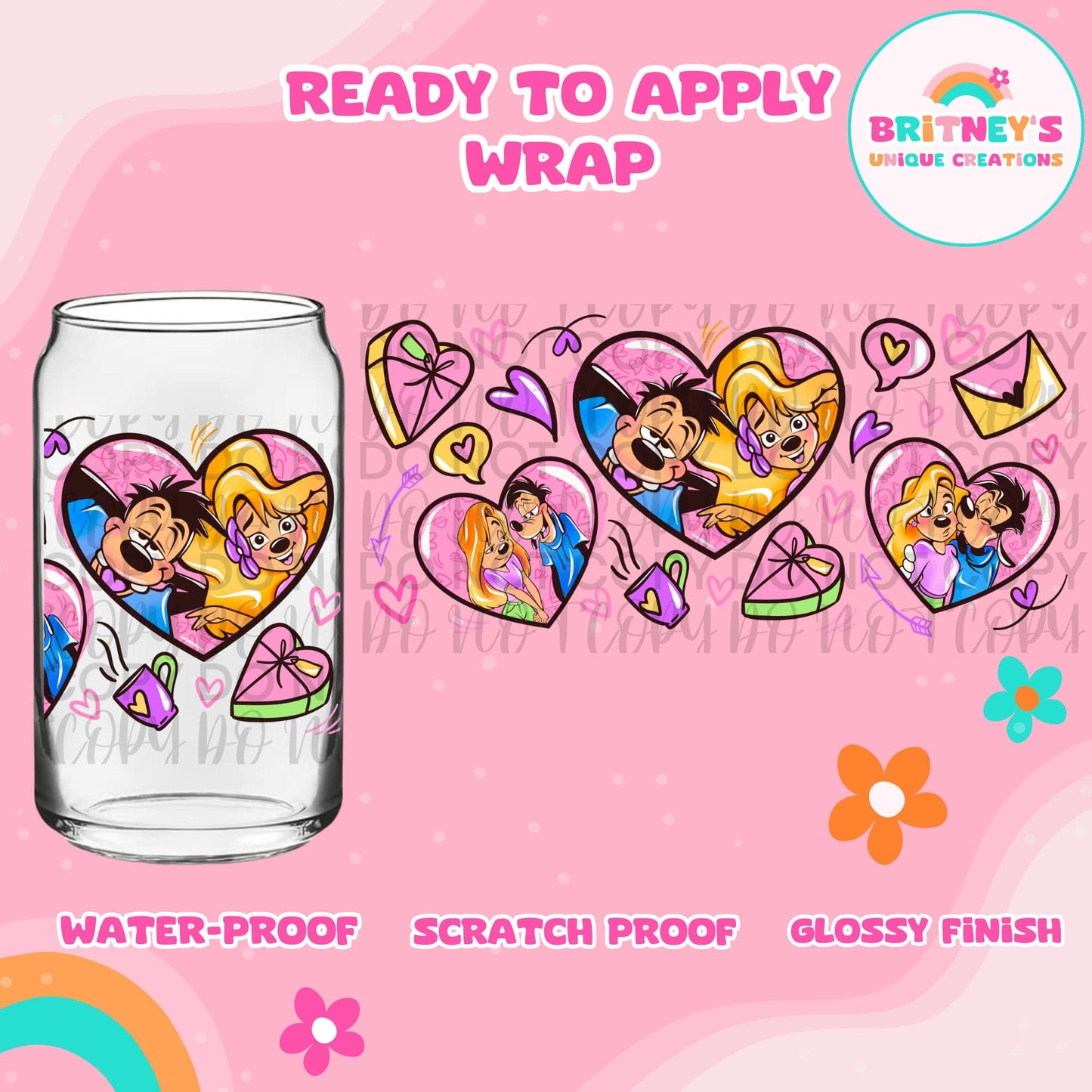 UV dtf | glass can wrap | libbey glass wrap- max + Roxanne hearts