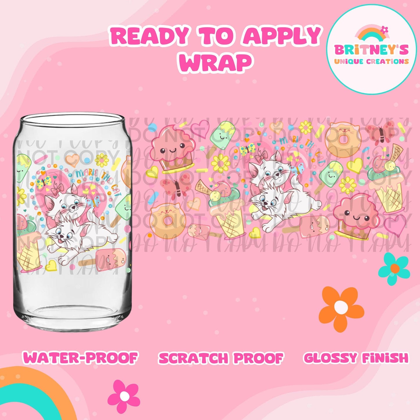 UV dtf | glass can wrap | libbey glass wrap| Marie and snacks