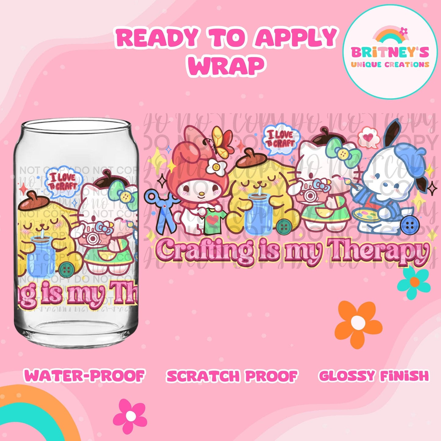 UV dtf | glass can wrap | libbey glass wrap- kawaii crafters