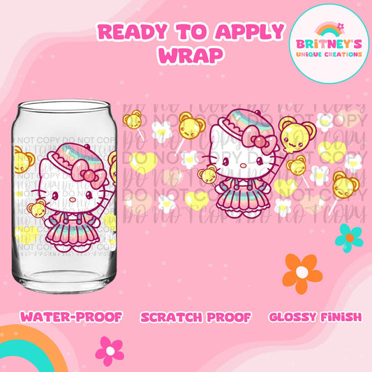 UV dtf | glass can wrap |  libbey glass wrap- exclusive kawaii candygirl