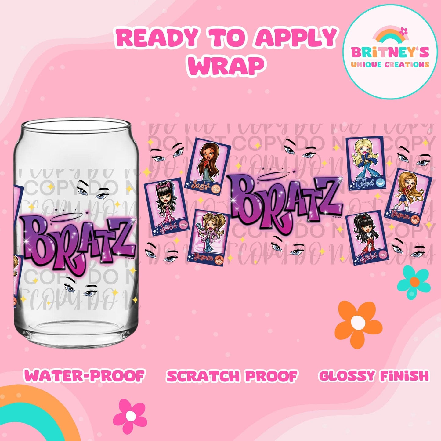 UV dtf | glass can wrap | libbey glass wrap- 90z cards