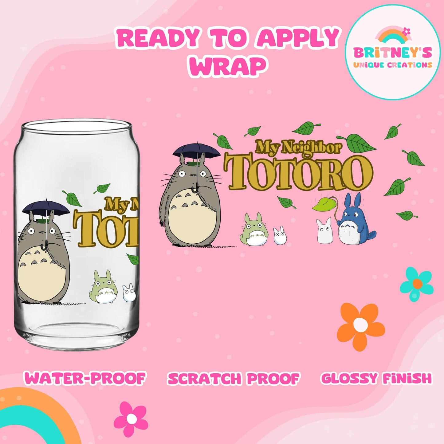 UV dtf | glass can wrap | libbey glass wrap~ toto
