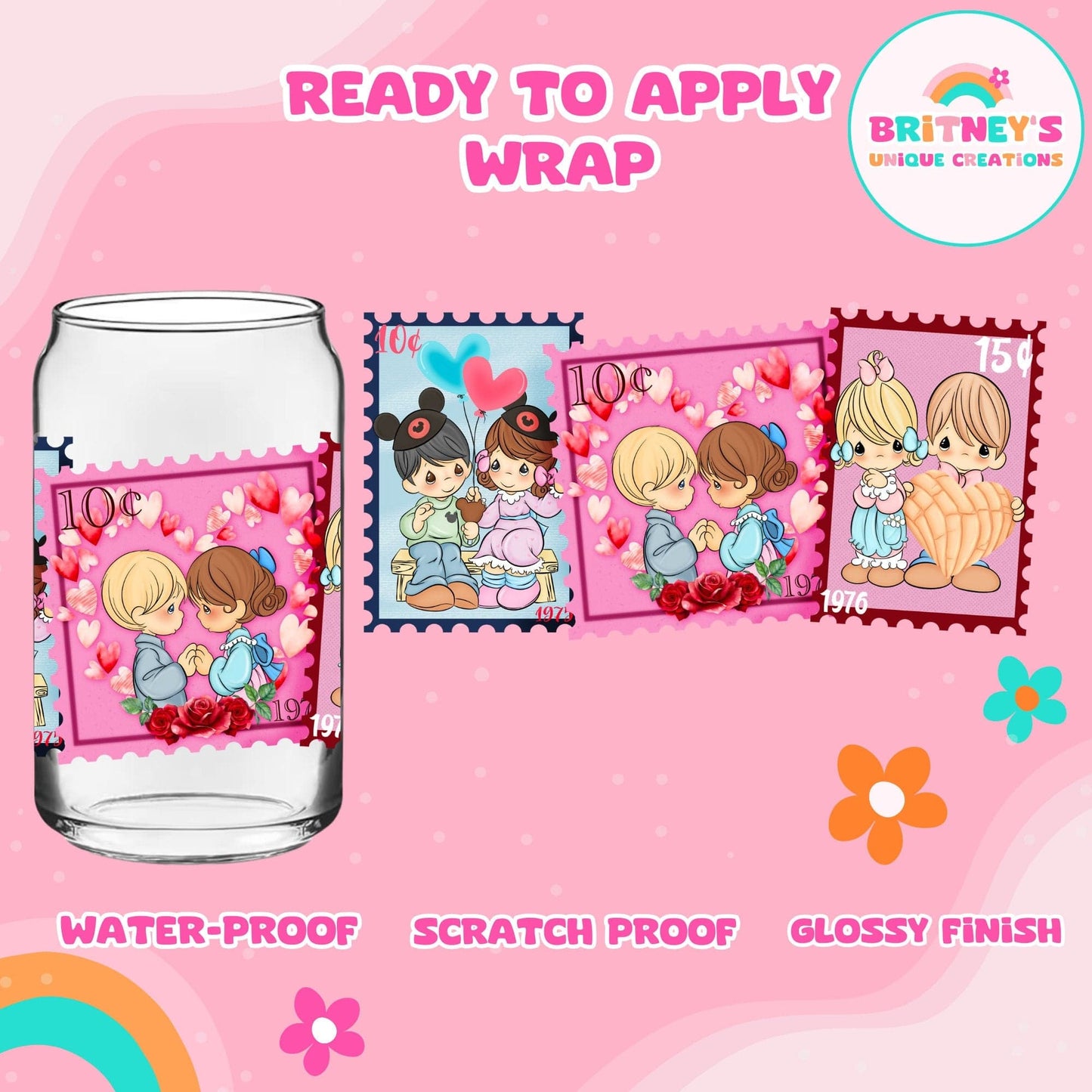 UV dtf | glass can wrap | libbey glass wrap| precious cards