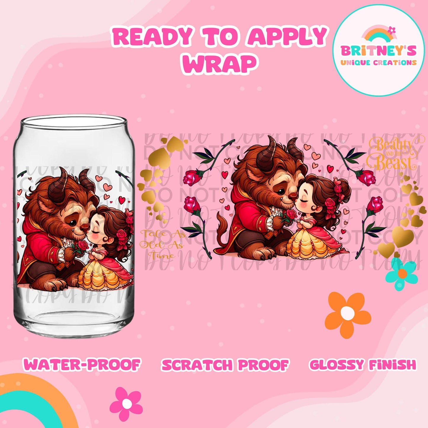 UV dtf | glass can wrap | libbey glass wrap- B and TB