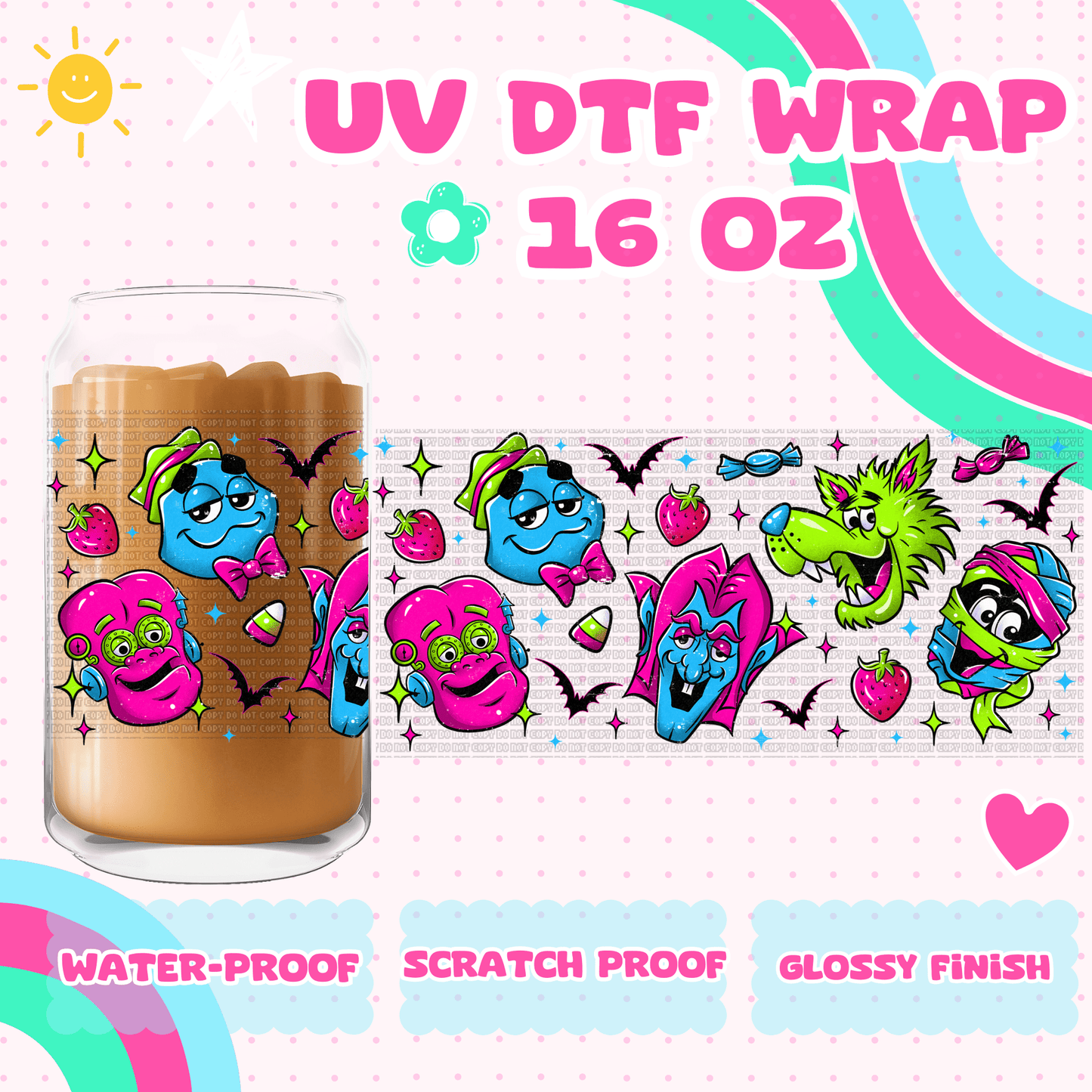 MONSTER CEREAL NEON-UV DTF