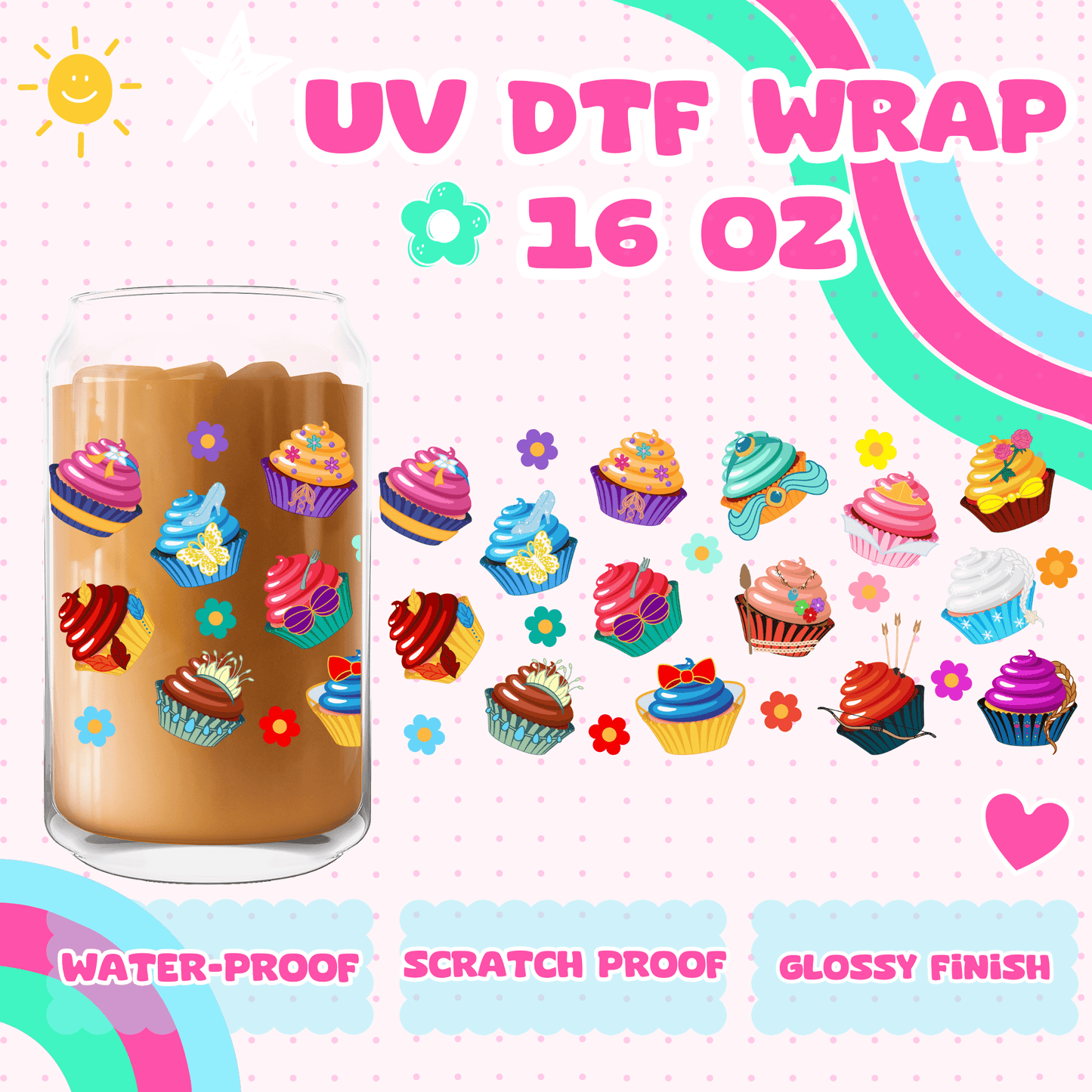 PRINCESS CUPCAKES- UV DTF