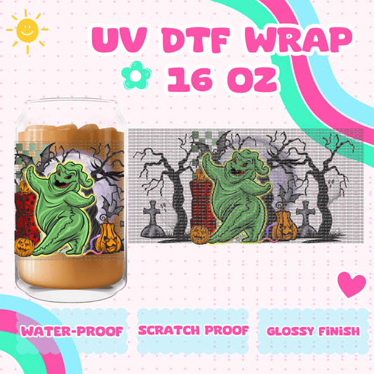 OOGIE GREEN SPOOKY- UV DTF