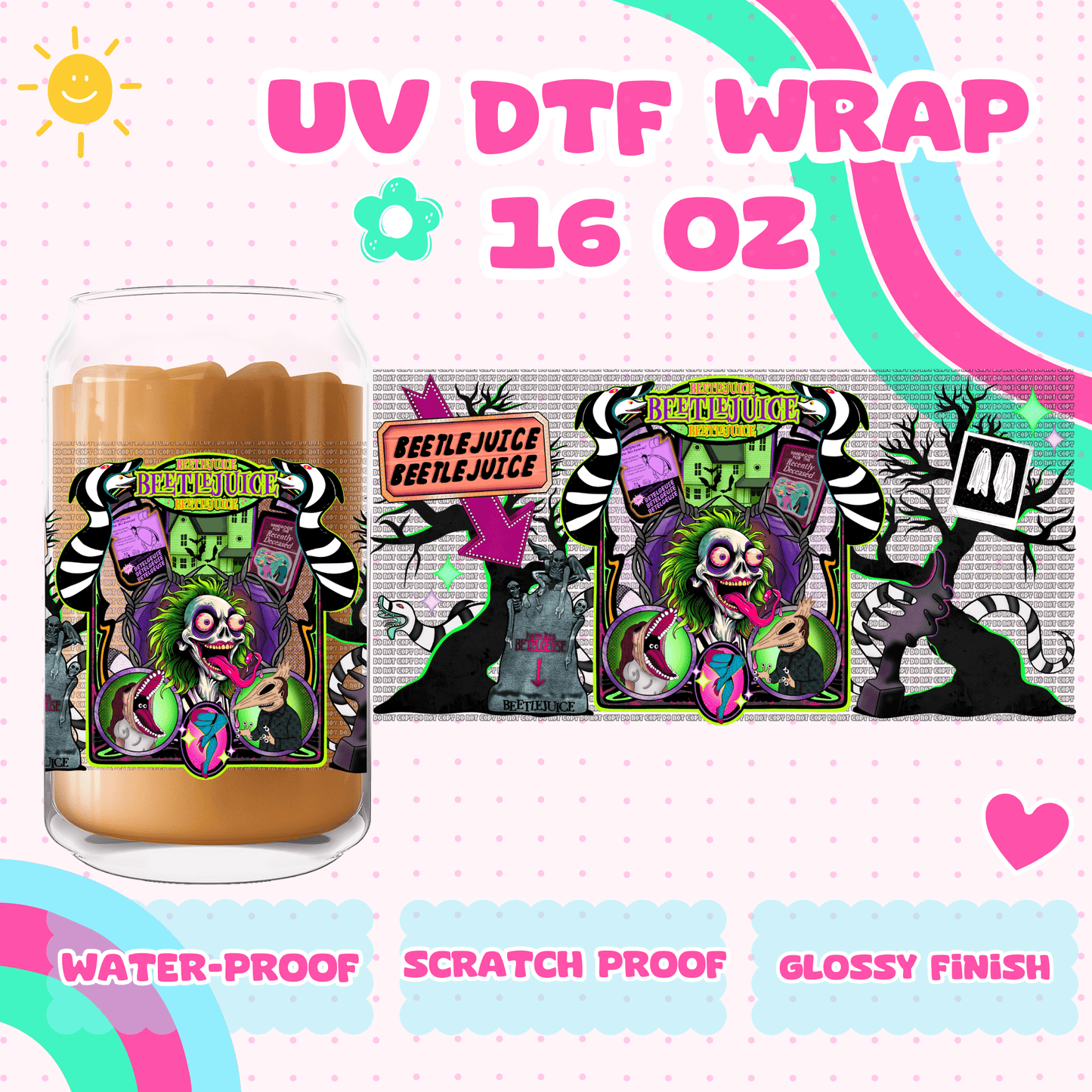 BEETLE JICE SPOOKY- UV DTF