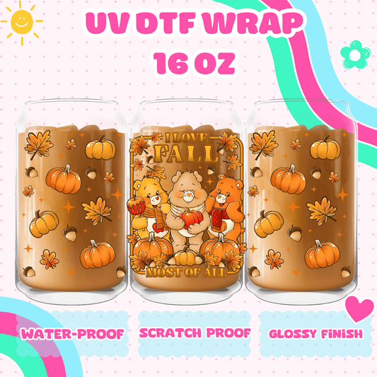 fall bears- uv dtf