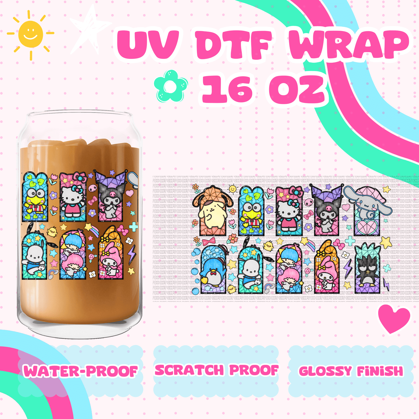UV DTF-STAINED GLASS KAWAII