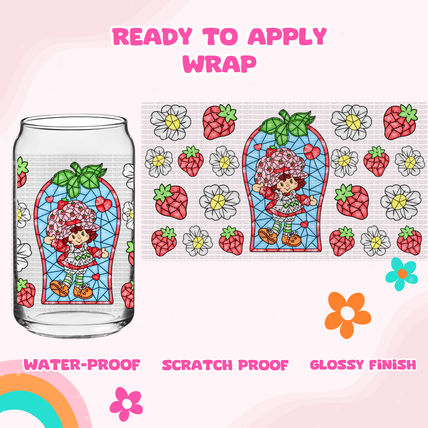UV DTF- STRAWBERRY GLASS