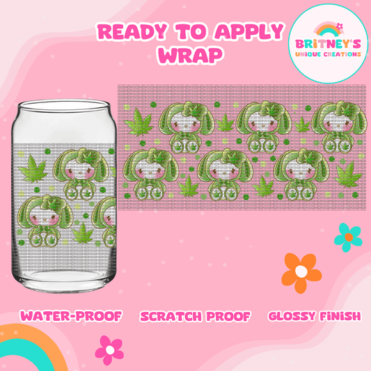 UV DTF- GREEN BUNNIES