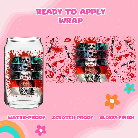 UV dtf | glass can wrap |  libbey glass wrap - spooky stack
