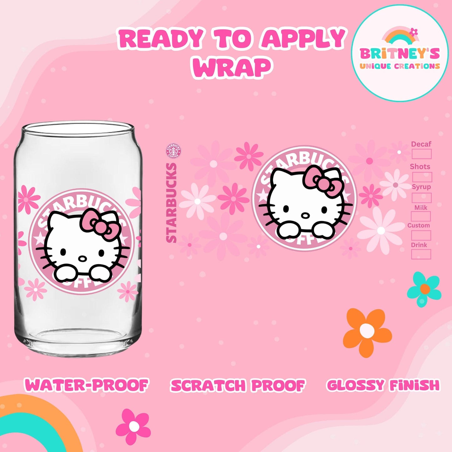 UV dtf | glass can wrap |  libbey glass wrap~ HK starbs