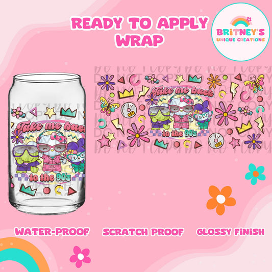 UV dtf | glass can wrap |  libbey glass wrap~ 90s kawaii