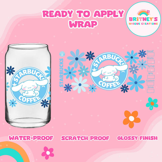 UV dtf | glass can wrap |  libbey glass wrap~ Cinnamon starbs
